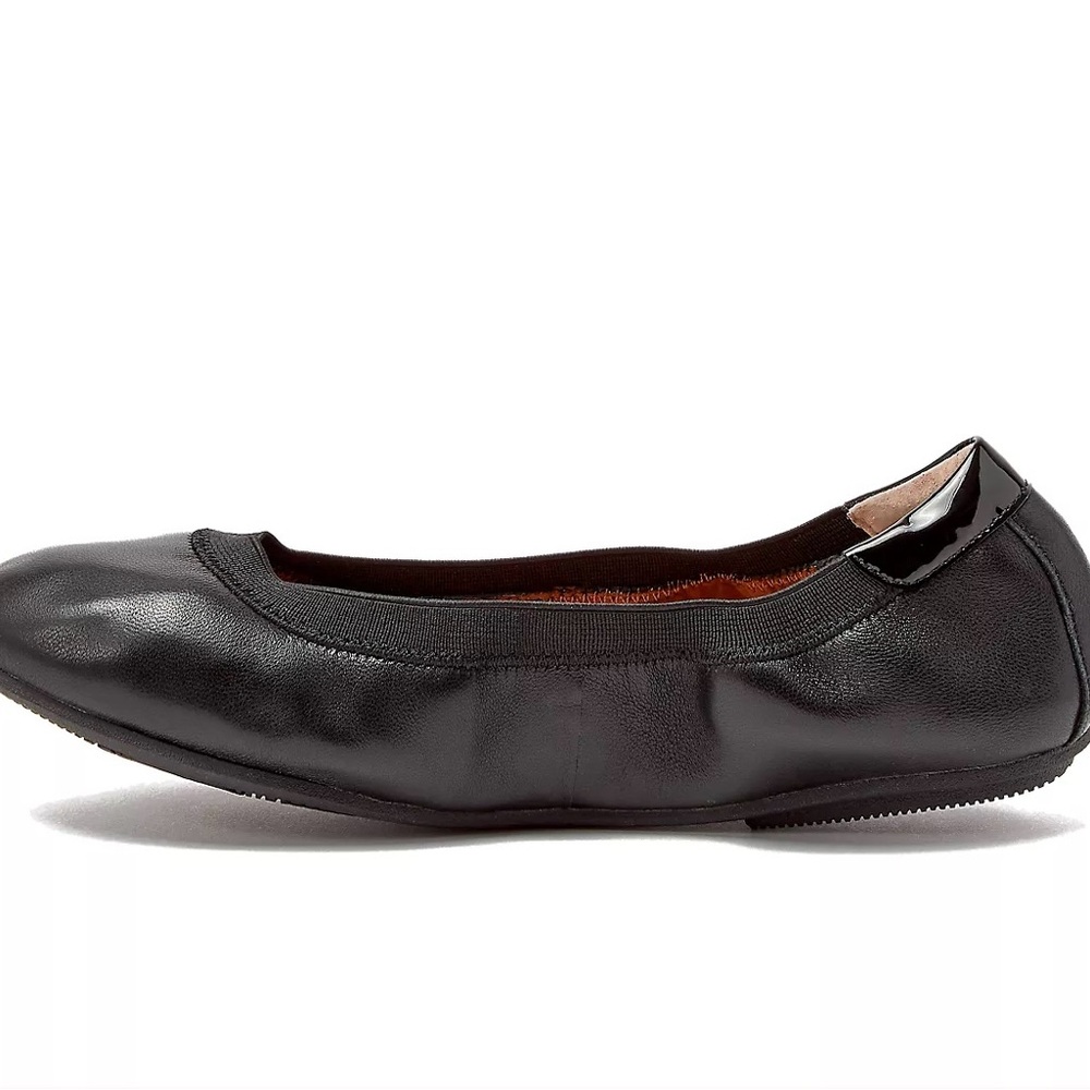 Lands end leather flats  shoes comfort slip on black - Picture 5 of 7
